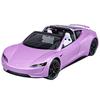 1/24 Tesla Roadster Convertible Alloy Sports Car Model Diecast Metal Toy Concept Car Model Simulation Sound and Light Kids Gift