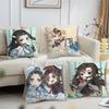 Cute Anime Chibi Mo Dao Zu Shi Cartoon Cushion Cover For Pillow Printing Sofa Decoration Home Car Room Office Nordic Simplicity