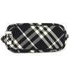 Great BURBERRY Shoulder Bag Check Pattern Leather Canvas Mini Bag black 8095295 Used