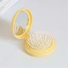 Folding Portable Small Comb With Makeup Mirror DIY Cushion Head Massage Comb Mirror