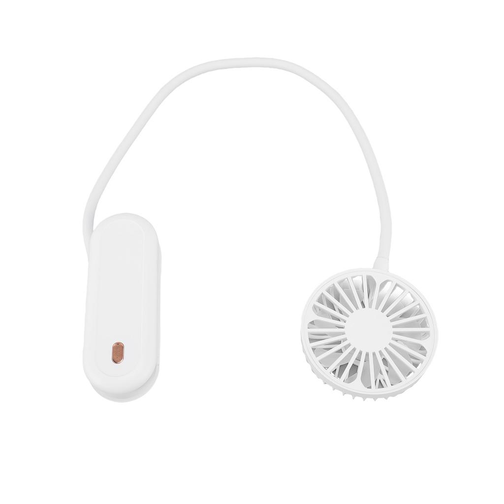 Handlicher Nackenventilator USB Wiederaufladbar Schwanenhals Biegsam Persönlicher Tragbarer Ventilator für Draußen Weiß