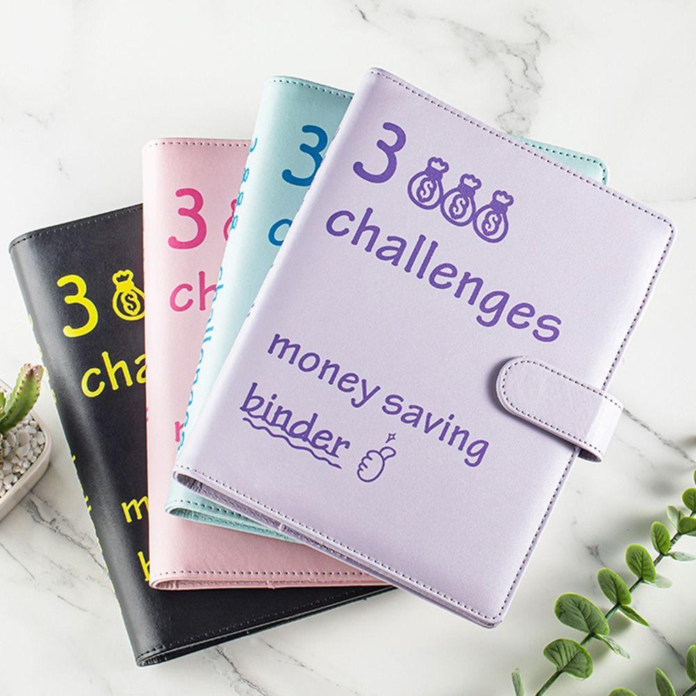 PU 100 Envelope Challenge Notebook Colorful Money Organizer  Office Stationery Supplies