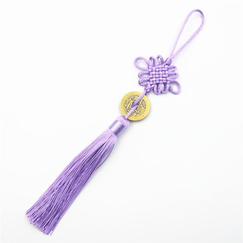 Handgefertigte Quaste im chinesischen Knotenstil Anhänger aus echter Kupfermünze Autoanhänger chinesischer Knoten dekorativ besonderes Geschenk
