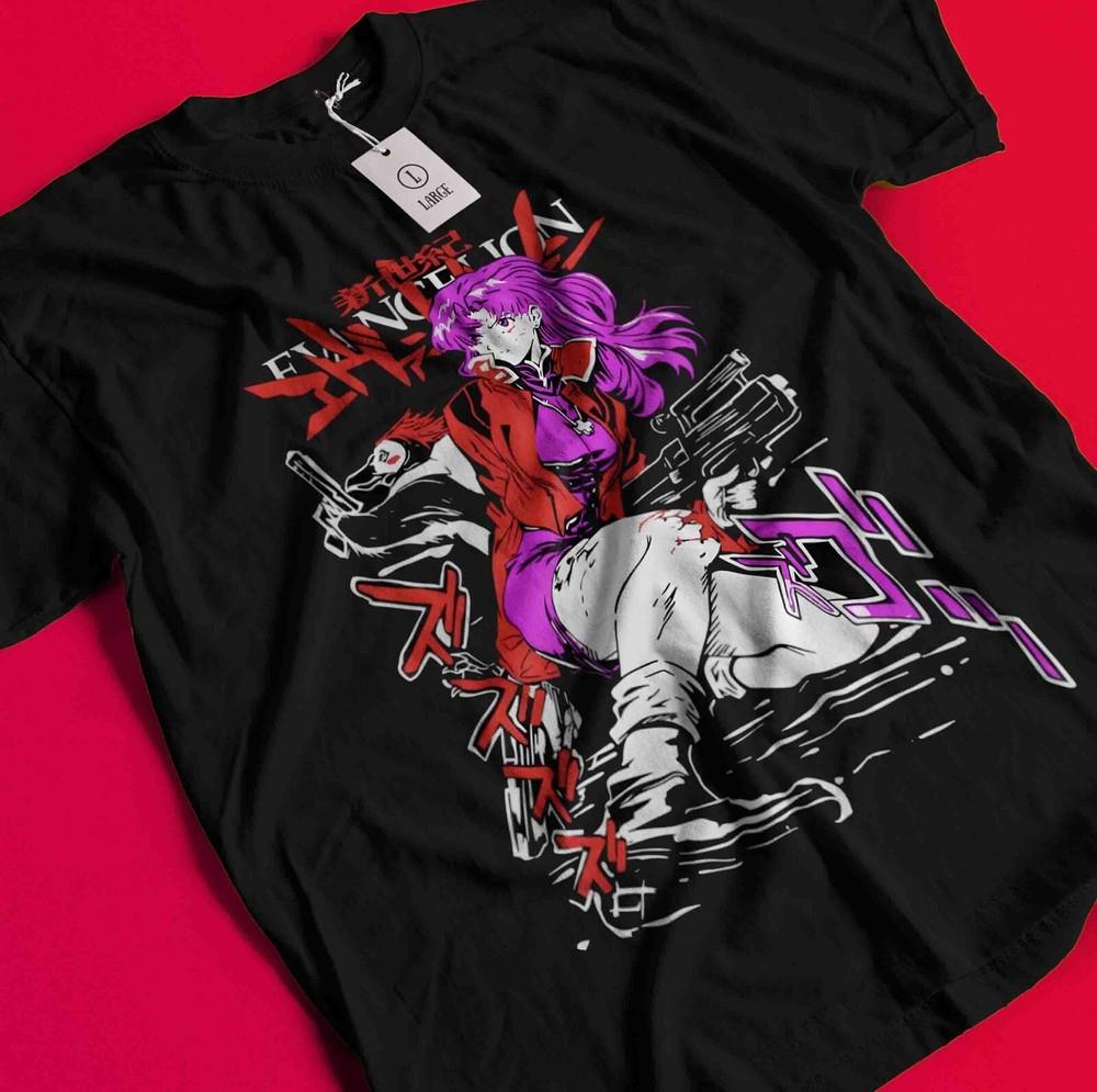 

Neon Genesis Evangelion T-shirt Eva Unit 01 Japanese Black Anime Shirt All Size BB266 4XL