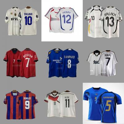 Maillot de Football Rétro Hommes Femmes Manches Courtes Chemise de Football Vintage Équipe Nationale Club Uniforme Sportswear
