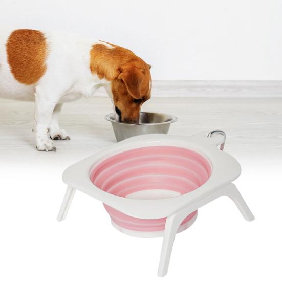 Bowl Foldable Dog Bowl with Stand Easy To Clean Pet Food Water Bowl