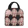 Fox Spirit Kitsune Japanese Kabuki Insulated Lunch Bag for Women Office Cooler Thermal Food Box Tote Lunch Boxes Container