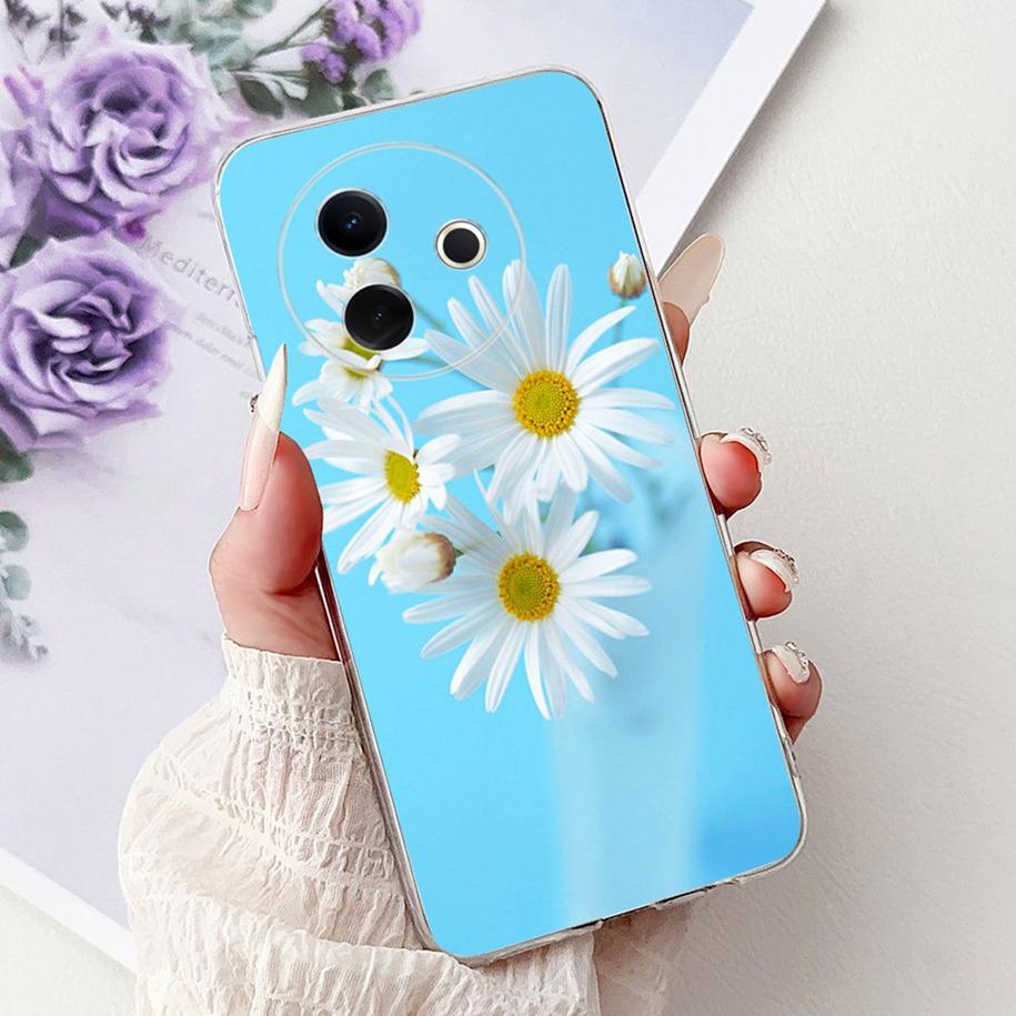 Hülle Für Vivo Y39 Y300i 5G Cover V2436 V2444A Neue Mode Blume Schmetterling Weiches Silikon Klare Hülle Für VivoY39 VivoY300i Funda