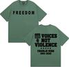 Freedom Charlie Kirk T Shirt Prayers Up for Charlie Voices Not Violence Tshirts Unisex Women Casual 100 Cotton Tshirt Streetwear