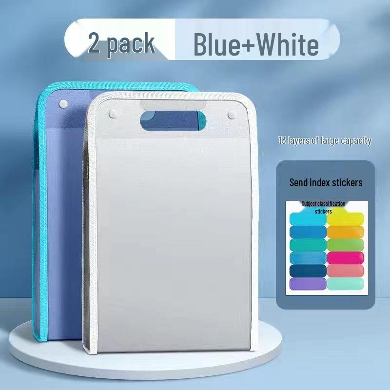 Multi-layer Student Test Paper Storage Accordion Bag - Durable Handheld Folder for Junior High Students