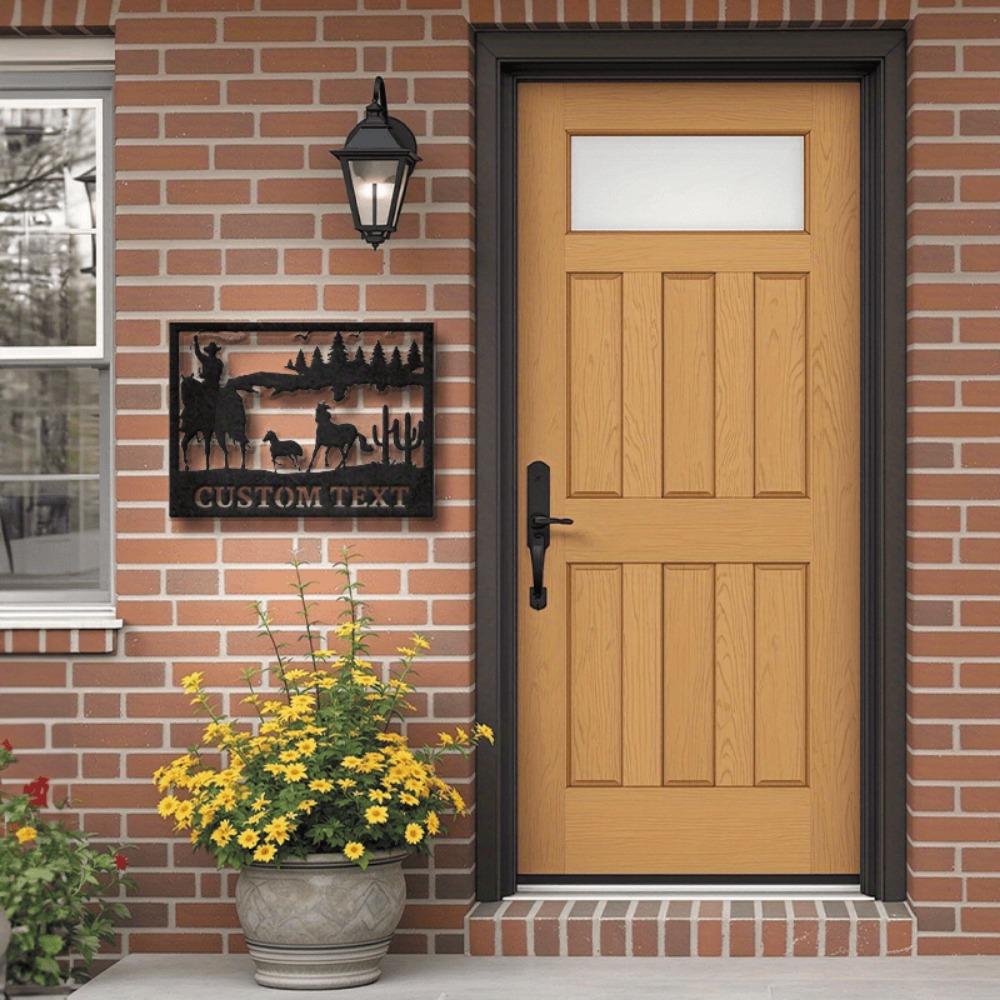 Retro Cowboy Metal Wall Art Western Home Decor Silhouette Indoor Outdoor Gift