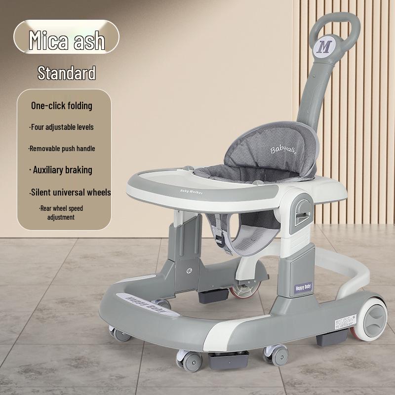 3-in-1 Multi-Functional Foldable Baby Walker, Anti-Rollover, for 6-18 Months