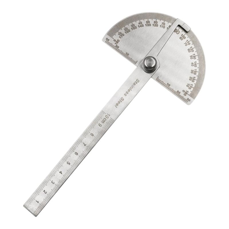 Stainless Steel Angle Protractor 0-180 Degrees Adjustable Angle Ruler for Engineering and Students 1