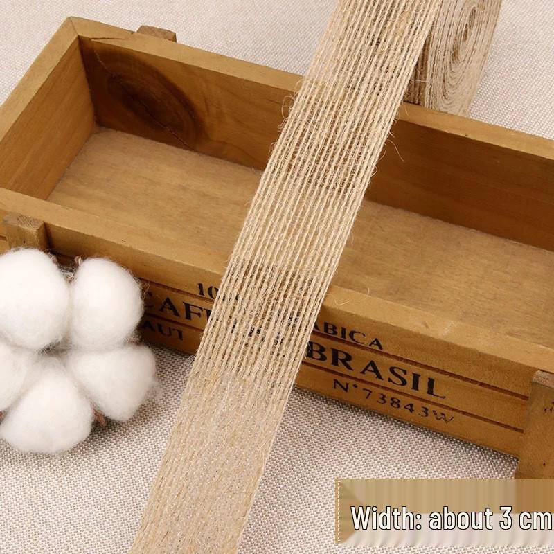 Handmade Burlap Jute Ribbon for DIY Bows and Hair Accessories
