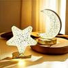 Star & Moon Desk Lamp: Rechargeable Night Light, Bedroom & Dining Decor