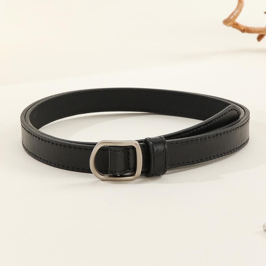 Lazy Belt Casual Simple Perforated Women'S Belt Paired With Jeans Men'S Belt Pu Leather Belt