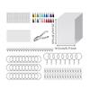 251 Pieces Shrink Keychain Kit Includes Hole Punch Shrinkable Art Colorful Tassels