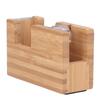 Desktop Tape Dispenser Bamboo Wood Tape Cutter Holder Adhesive Roll Base Stationery Tool
