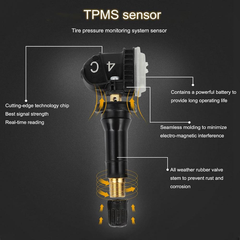 4-teiliges 433MHz Reifendrucksensor-Set für Chevrolet, Buick, Cadillac