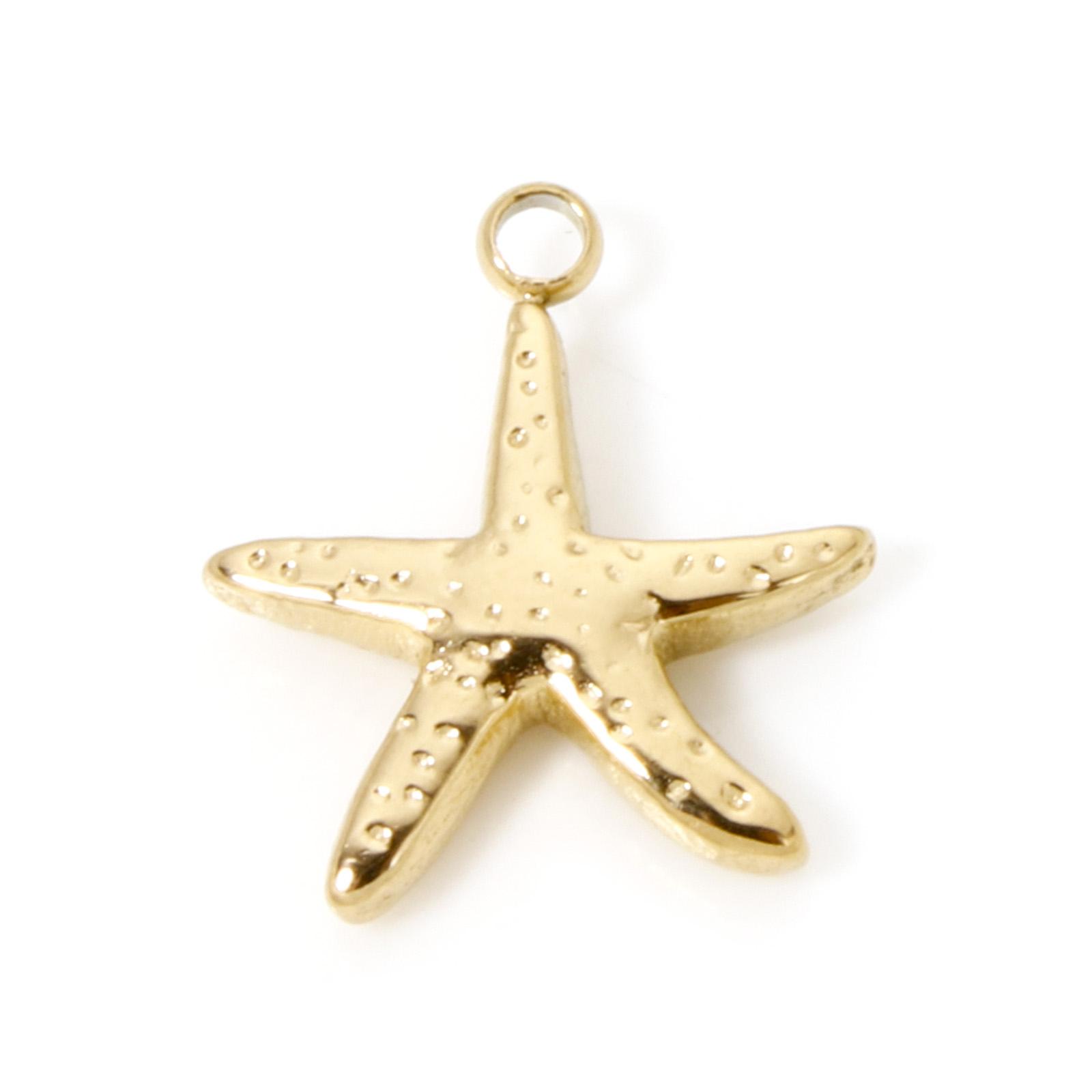 

2 PCs 304 Stainless Steel Ocean Jewelry Charms For DIY Jewerly Making Gold Color Tortoise Animal Star Fish Crab Necklace Finding