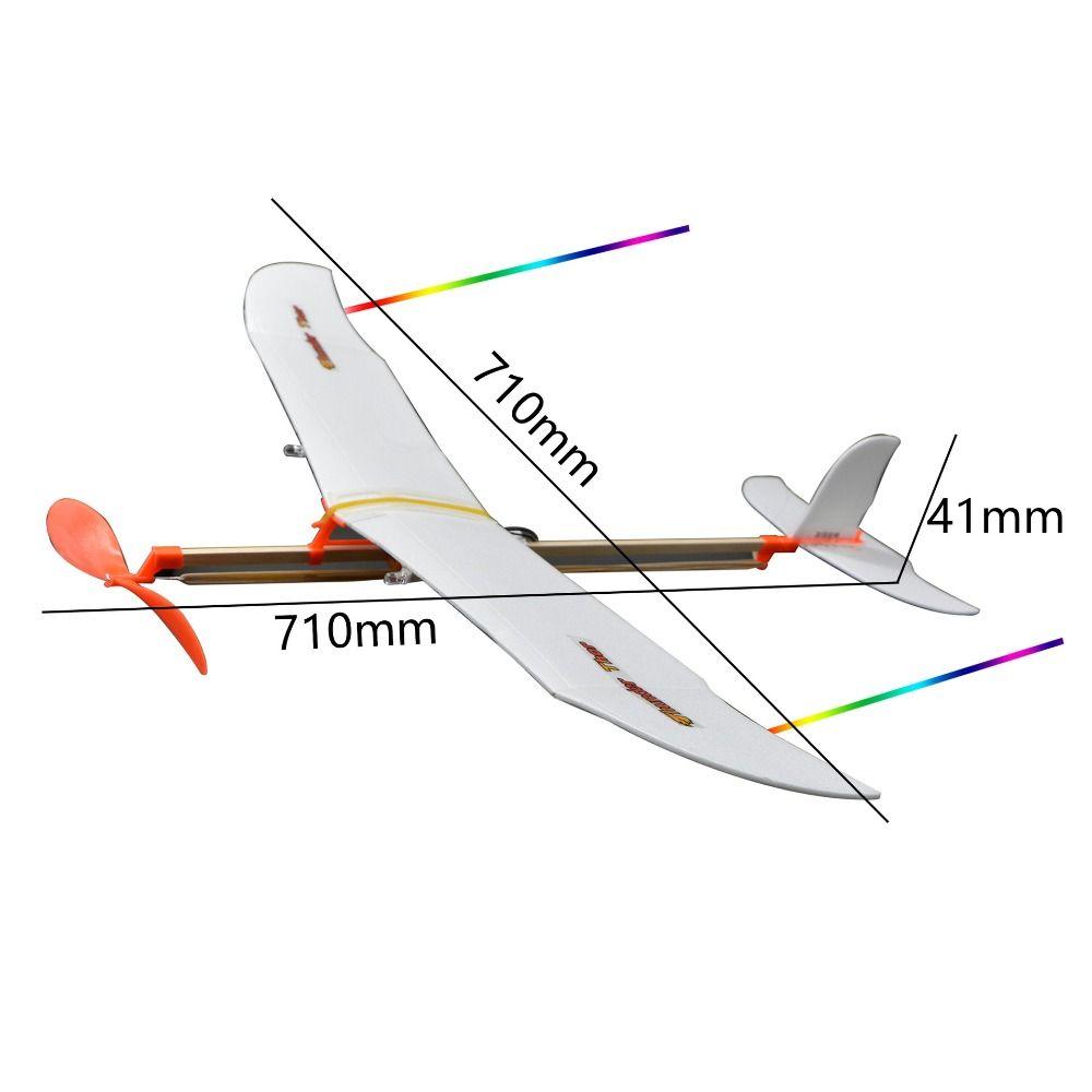 Leichter Gummibandbetriebener Hubschrauber Beliebtes DIY Montage Flugzeuge Spielzeug für Kinder Draußen
