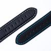 Soft Nylon Carbon Fiber Leather Wacthband For Panerai Strap PAM386/441 Blue Black Wristband Bracelet 24mm With Pin Buckle