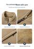 2025 Men's Autumn Winter Thick Velvet Dad Jacket - Loose Fit Cotton Top