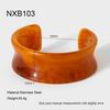 European and American Hot-selling Retro Concave C-shaped Open Resin Bracelet Wide Version High-end Design Bracelet Jewelry Women