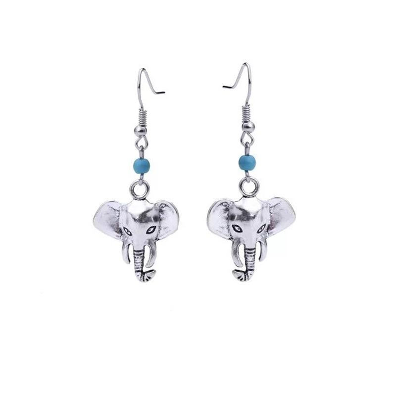 Retro European and American Owl Starfish Turquoise Earrings