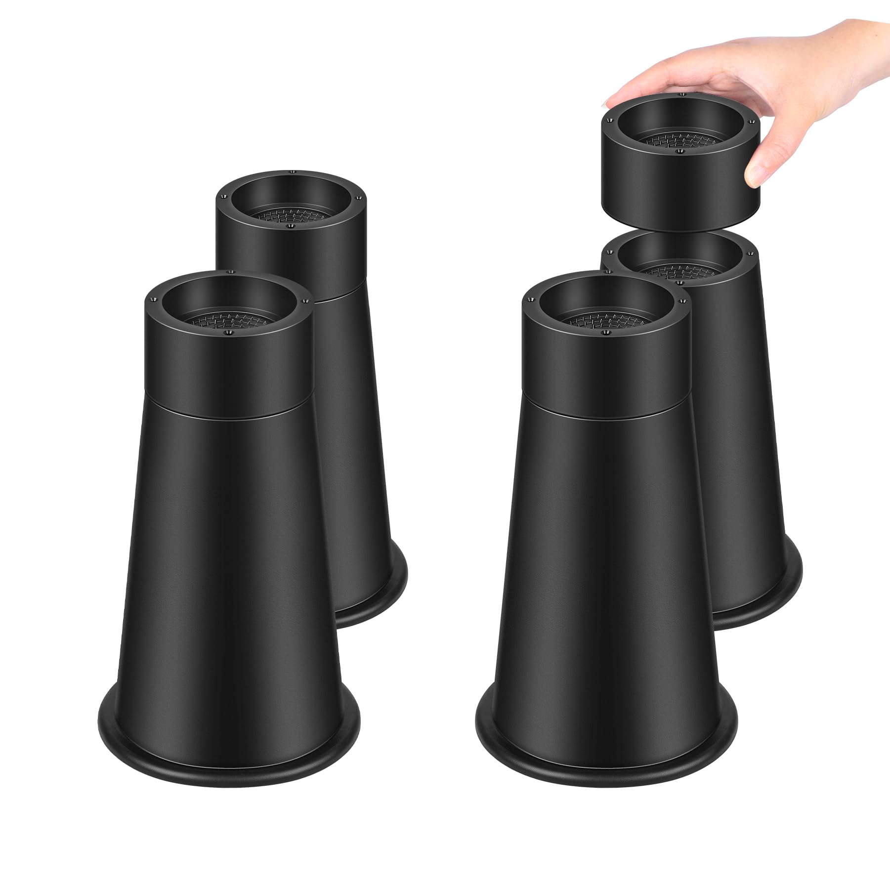 

25cm Tall Round Extension Legs for Kotatsu, Tables, and Beds. Easily Adjust the Height of Your Table Legs. Compatible with Furniture, Washing Machines