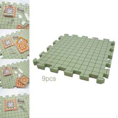 9 Pieces Blocking Mats for Knitting with Grids Wide Application Thick Foam Board Sturdy