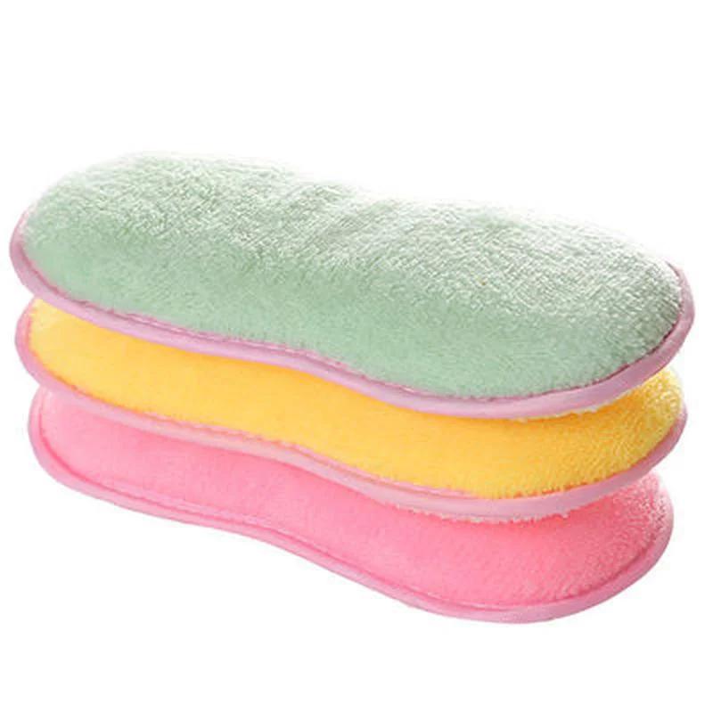 Многофункциональная ткань для мытья посуды, утолщенная ткань для мытья посуды, впитывающая коралловый флис, бытовая кухонная тряпка для чистки M зелёный