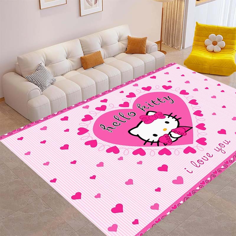 This Brand New Hello Kitty Rug Is Perfect for Home Décor and Can Be Used In Game Rooms, Bedrooms, Living Rooms, and Other Spaces