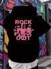 ROCK OUT Hoodie - Punk Rock Band Graphic Pullover Sweatshirt