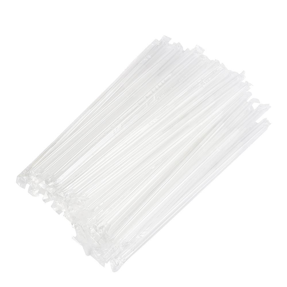 100Pcs 260mm/240mm/210mm Clear Long Flexible Drinking Straws Wedding Party
