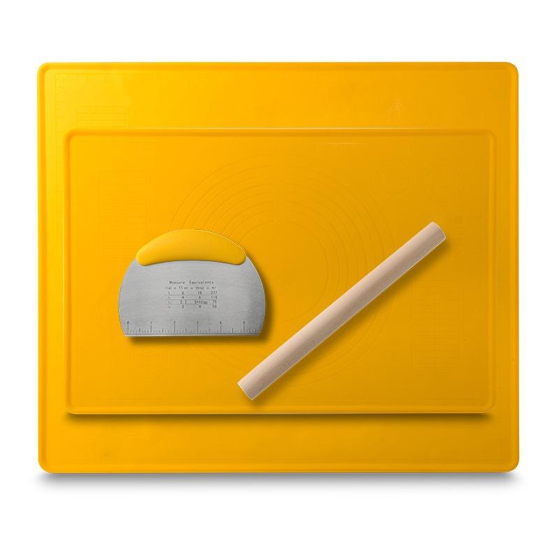 3Pcs/Set Food Grade Silicone Rolling Pad Set Thickened Kneading Pad and Noodle Pad Baking Pad Chopping Board Silicone Panel