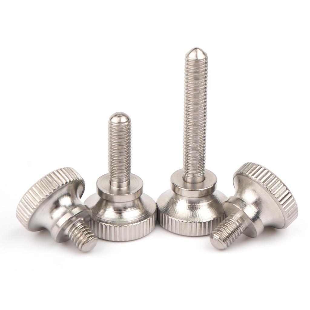 304 Stainless Steel High Head Knurled Hand-Tighten Screws Bolts M2-M12 GB834 Twist Stepped Screws