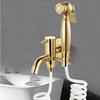 Bidet-Armatur-Set Gold Wandmontage Badezimmer Bidet-Armatur Hochdruck Bidet-Pistole Messing Gold Mit Goldener Sanitärschlauch