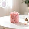 3D Embossed Rose Cylinder Silicone Mold for Aromatherapy Candles and Handmade Soap