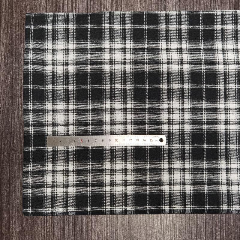 Children's Twill Plaid Flannel Shirt Fabric - Yarn Dyed, Brushed Cotton
