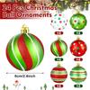 48 Pcs Christmas Tree Ball Ornaments 2.4 Inch Glittering Plastic Hanging Decorations For Xmas Decor