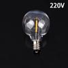 G40 Glühbirnen E12 3V 120V 220V 1W Glas-Globusbirnen Lichterkette Innen Außen Terrasse Heim Garten Deko Warmweiß
