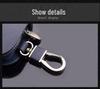 Men's Universal Handmade Cowhide Car Key Case with Zipper – Waist-Mounted, Cute Korean Design