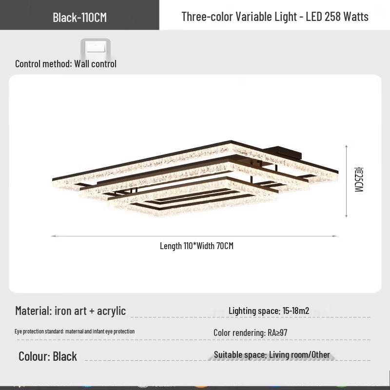 Meng Pao Modern Ice Crack LED Ceiling Light