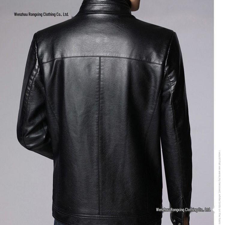 Herren Echtlammfell Lederjacke - Frühling, Herbst, Winter 2025, Lässige Oberbekleidung für Männer mittleren Alters, Perfekt für Papa.