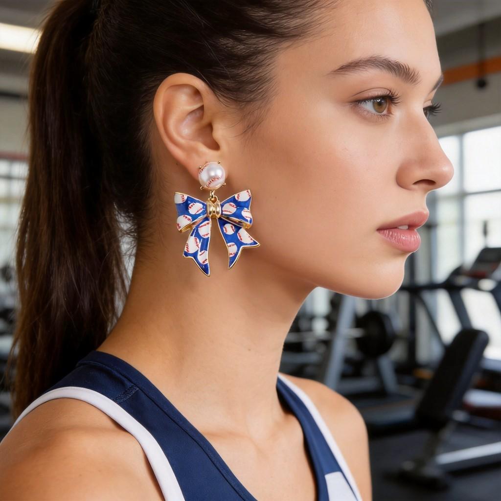 Fashion Butterfly Knot Ear Studs Zinc Alloy For Women Summer