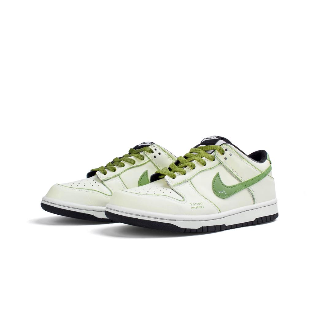 Nike Dunk Abrasion Resistant Abrasion Resistant Low top Skateboard Shoes Unisex White Green HF5441-100(Team189-)
