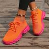 Fashion Women's Sports Shoes Comfortable Lightweight Sneakers Breathable Mesh Platform Shoes Fashion Women's Outdoor Casual Shoes