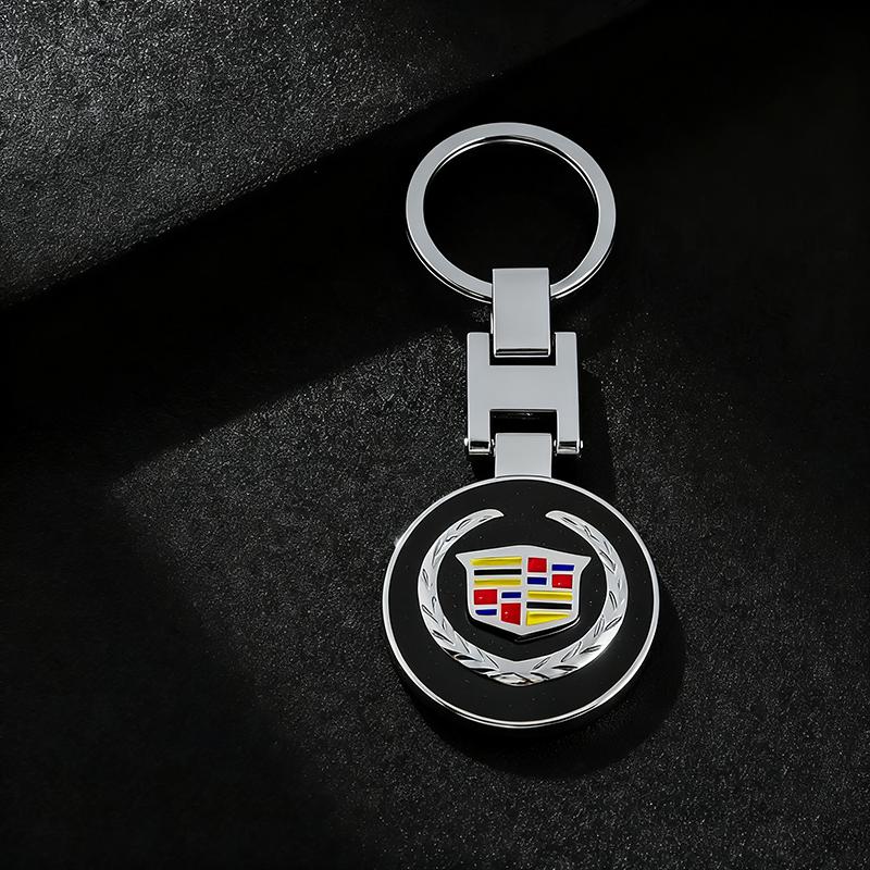 Breloc Metalic din Aliaj Premium cu Emblema pentru Proprietarii Cadillac Escalade XT5 XT6 CT4 CT5 ATS CTS XTS - Cadou Accesorii Auto de Lux
