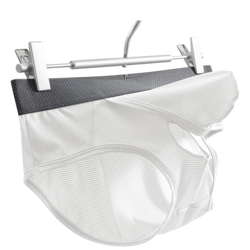 Male Summer Sexy Gun Egg Separation Opening Free From Ice Silk Breathable Briefs